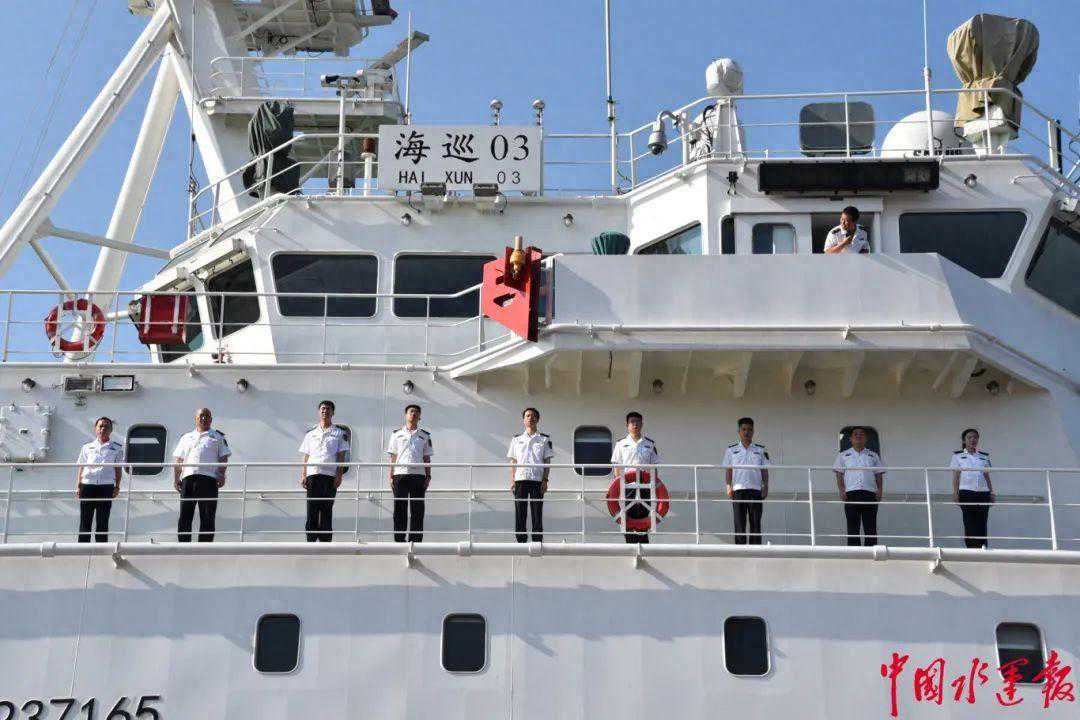 海南海事局“海巡03”轮开赴西沙执行“五一”节巡航值守任务